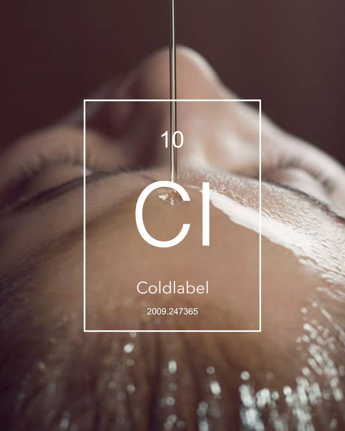 woman oil poured on forehead