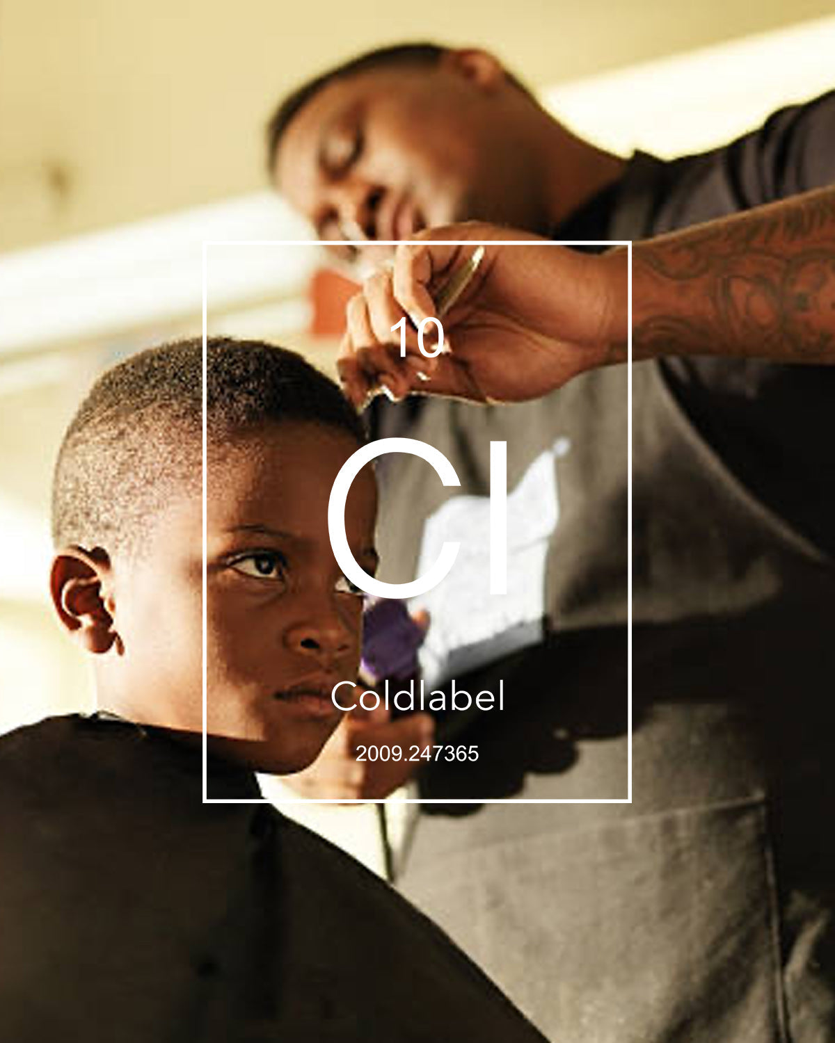 kid getting haircut