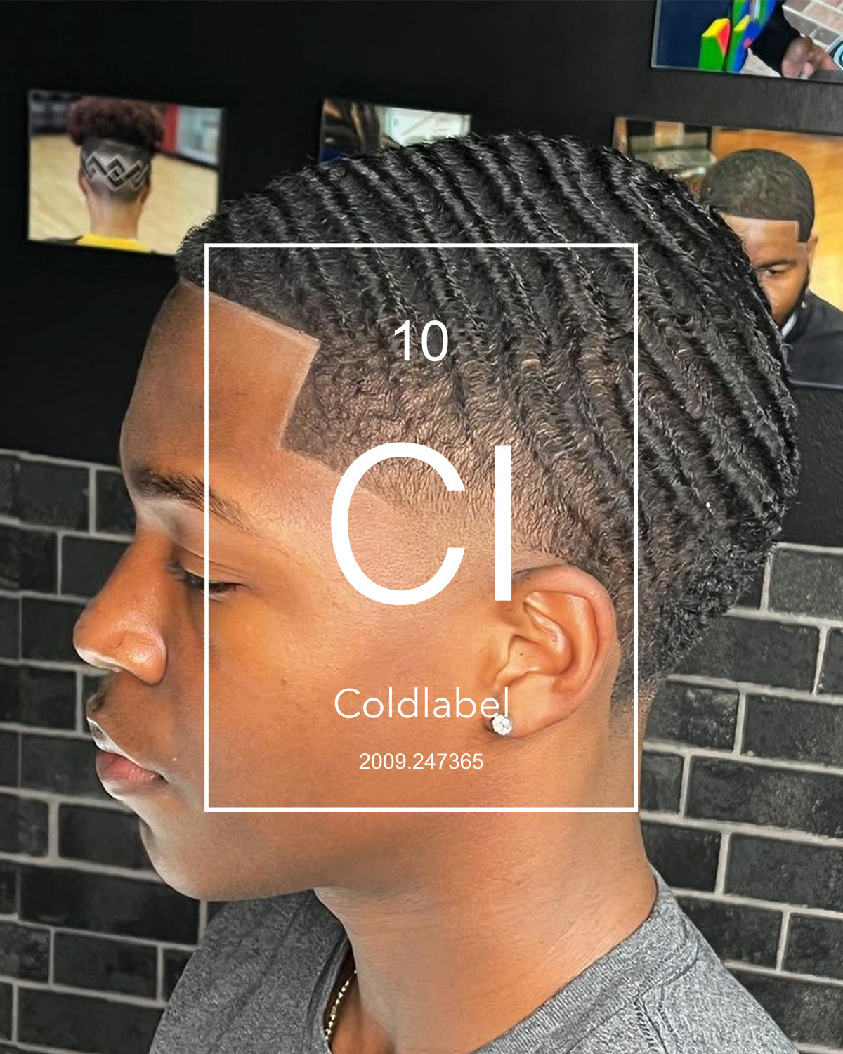 young man with 360 waves