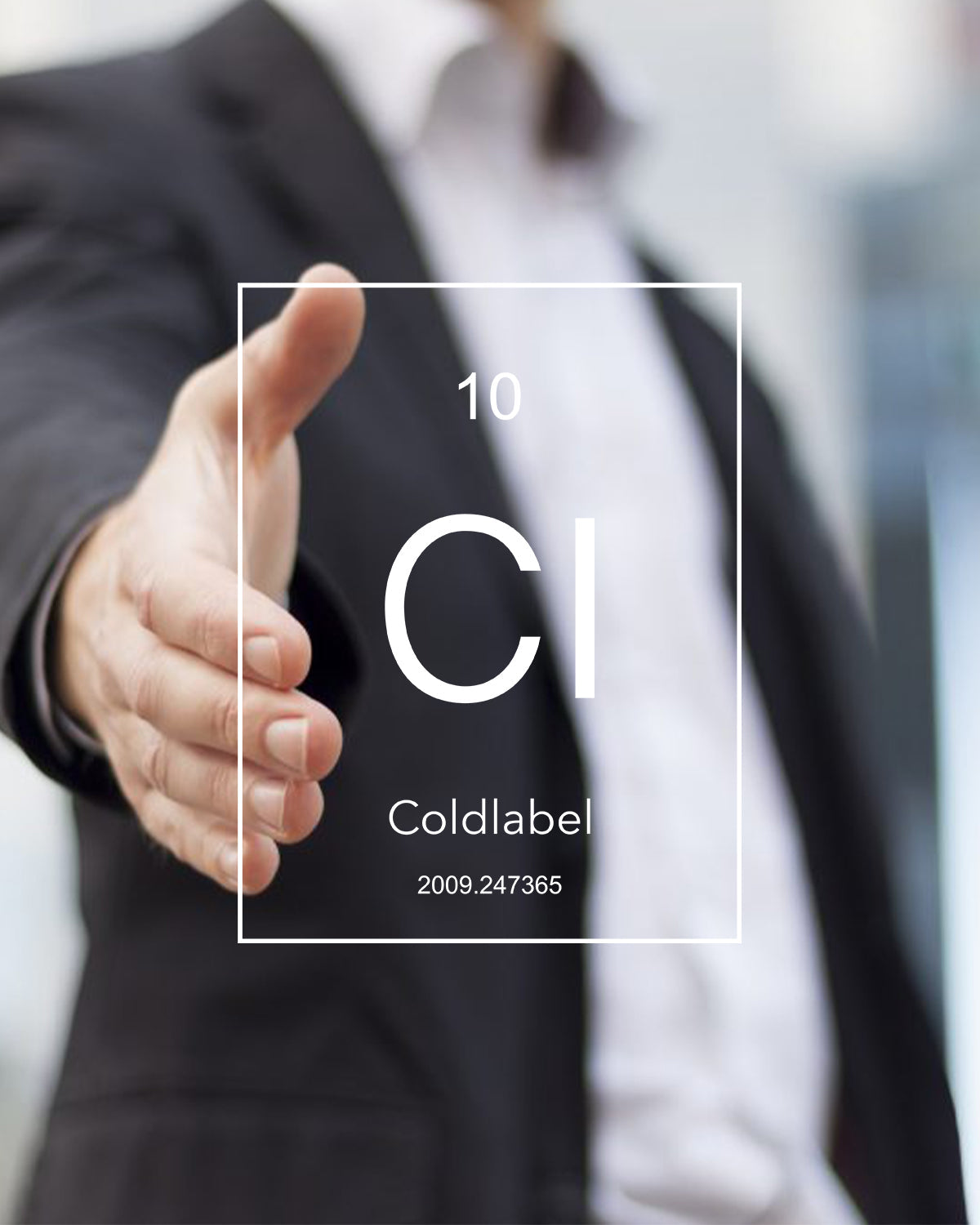 Man in suit offering handshake