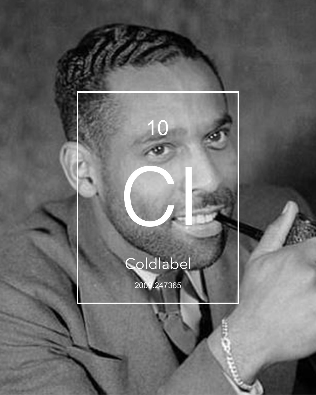 Man with slick back waves black and white