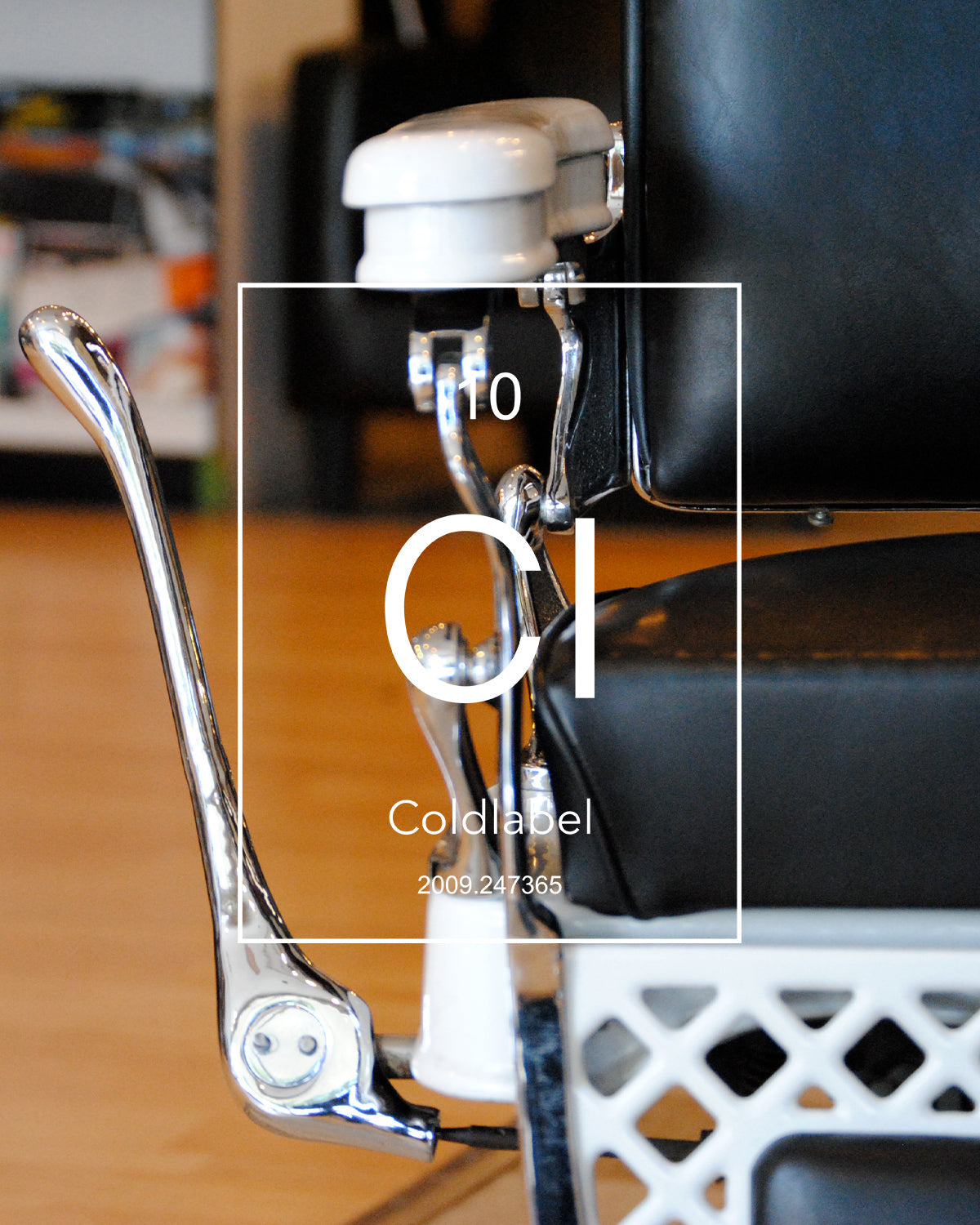 Barber chair half view