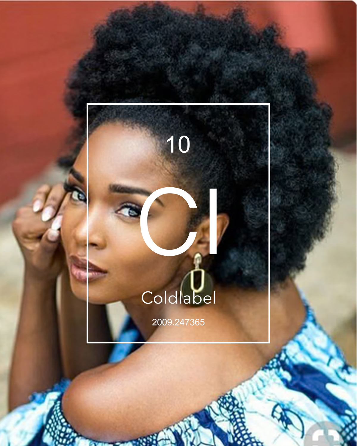 Woman with 4c afro hair