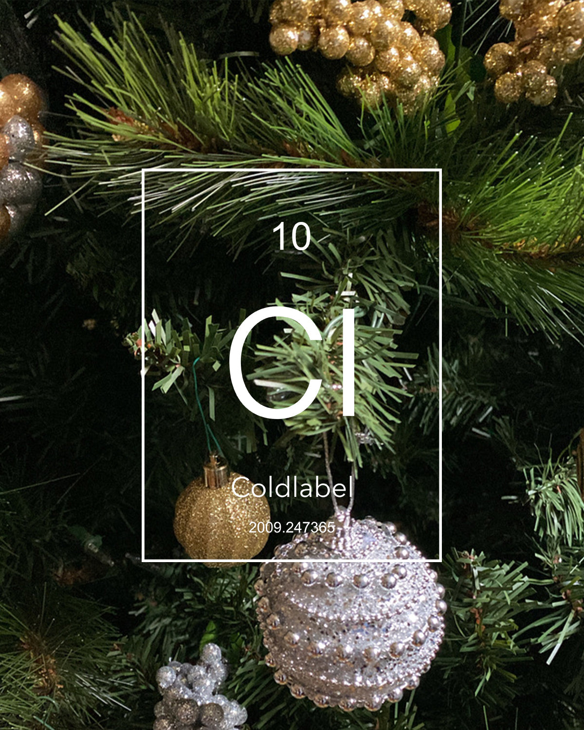 Christmas tree coldlabel elements