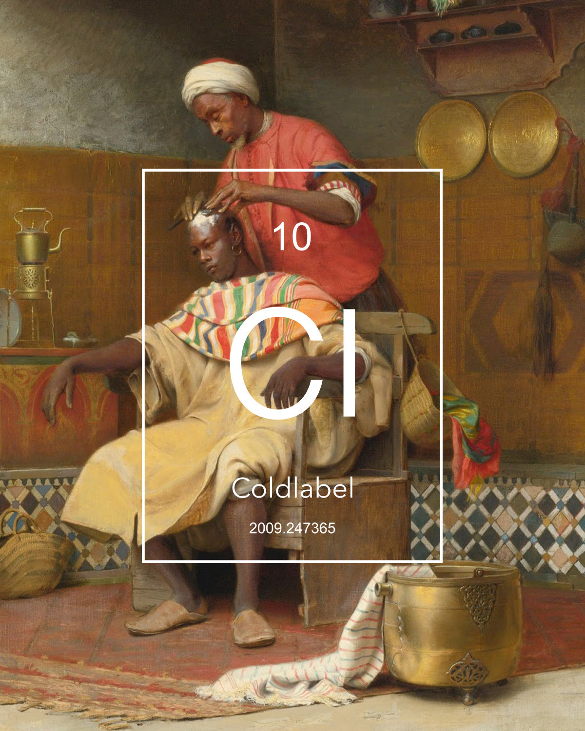 Ancient barber and patron