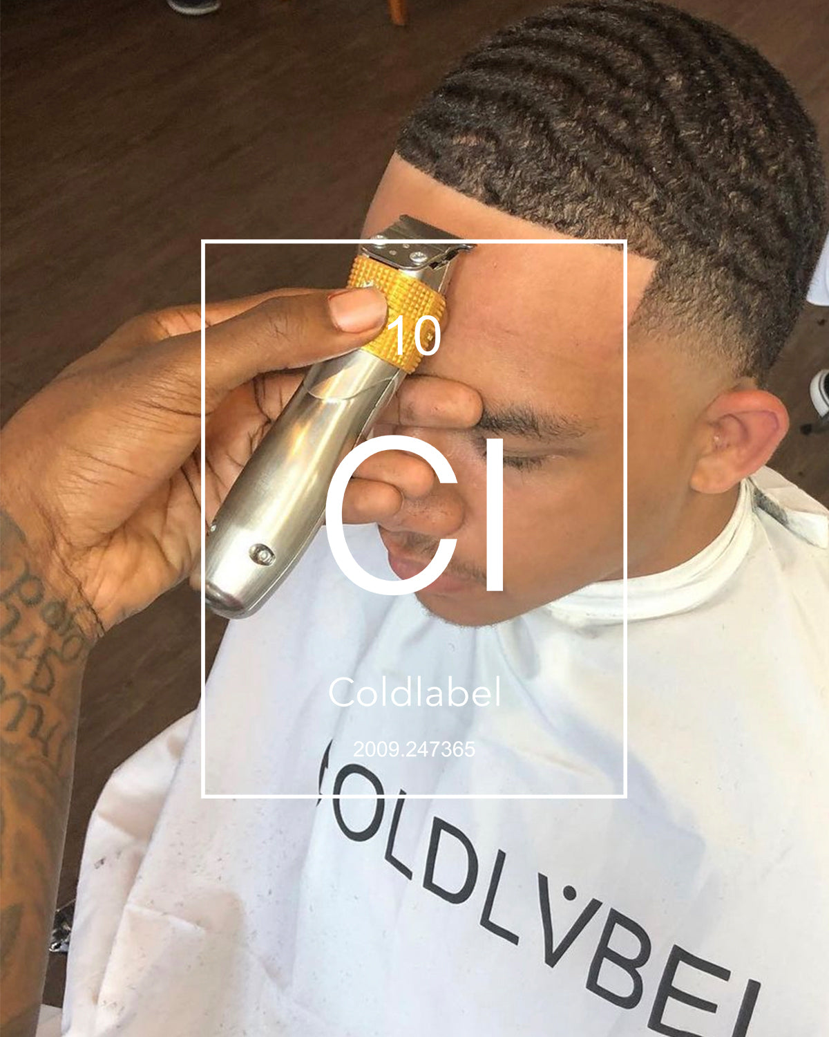 Teen getting a haircut