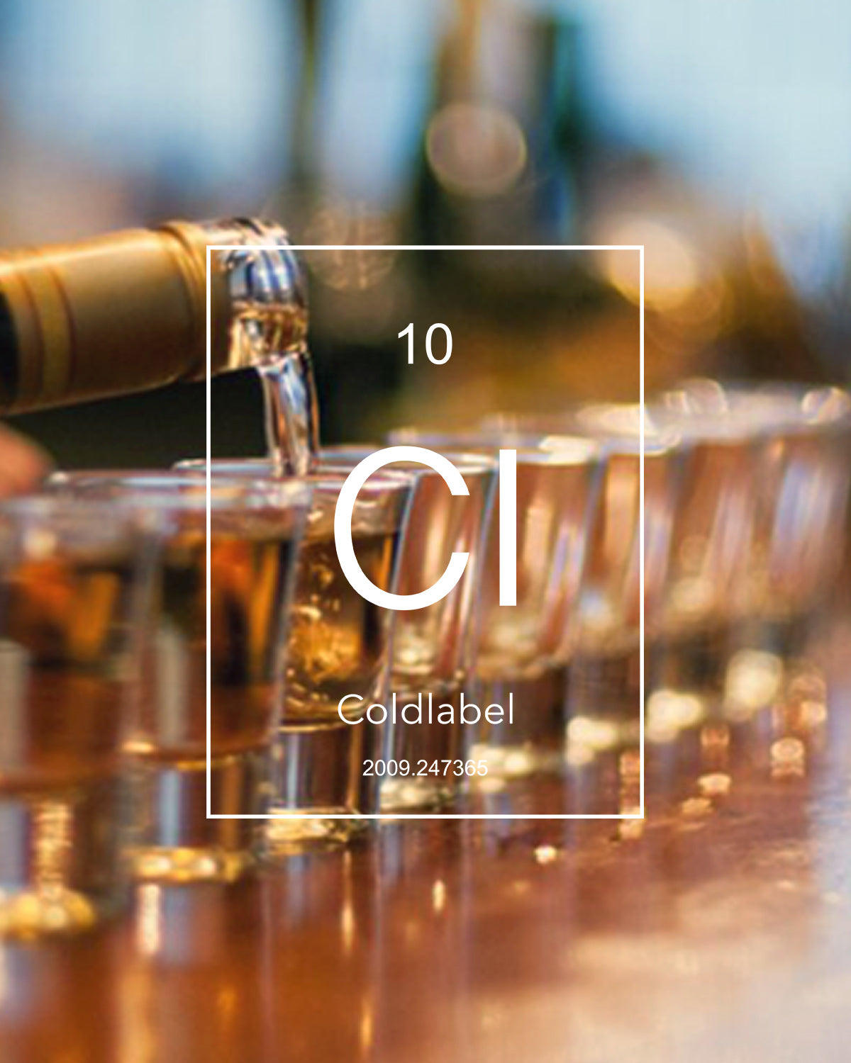 alcoholic shots poured